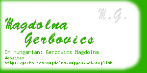 magdolna gerbovics business card